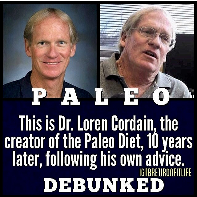 Das ist Dr. Loren Cordain, der Erfinder der Paleo-Diät, nachdem er 10 Jahre seinen eigenen Ernährungsratschlägen gefolgt war